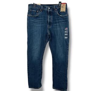NEW Women's Levi's 501 Original High Rise Straight Leg Jeans Dark Wash Size 32